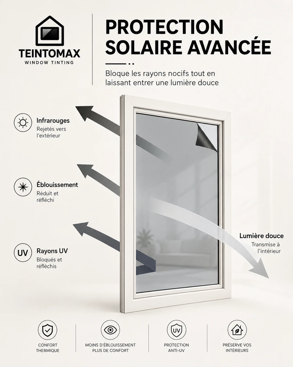 Protection solaire avancée Teinto Max pour fenêtre